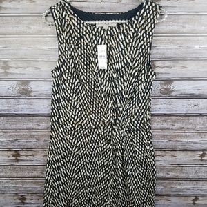 NWT Loft sleeveless dress knotted waist animal